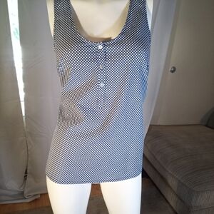 Kismet Blue Fitted Sleeveless Tank Top
